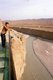 China: Glass balcony over the Taolai River Gorge marking the end of the Ming Great Wall near Jiayuguan Fort
